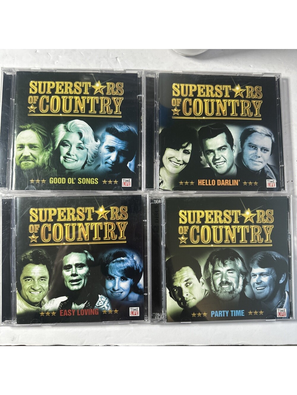 TIME LIFE Superstars of Country 4 CD Lot Hello Darlin’ Easy Loving Party Time